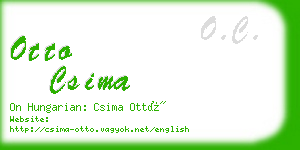 otto csima business card